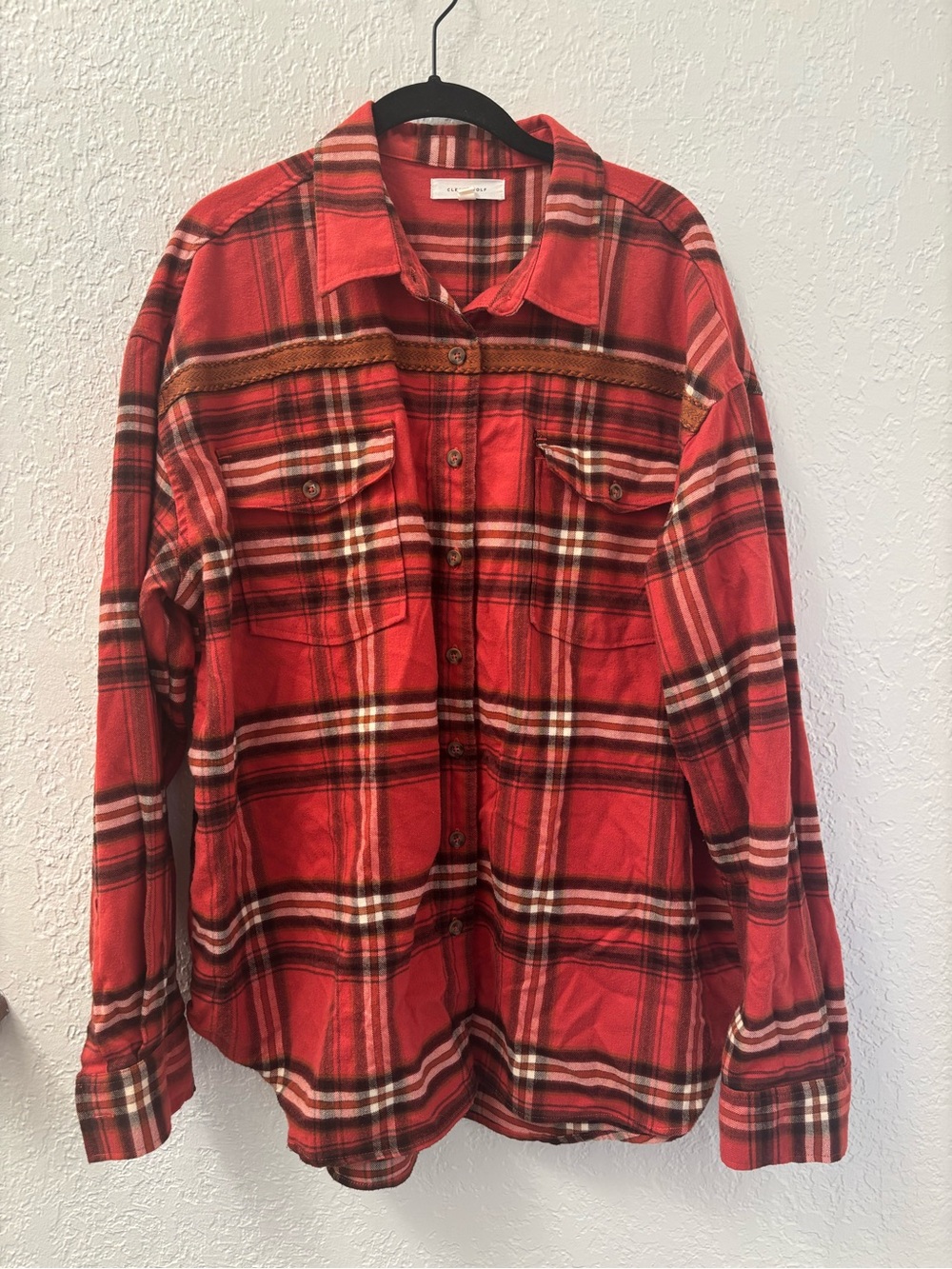 Women’s Red Plaid Flannel Shirt